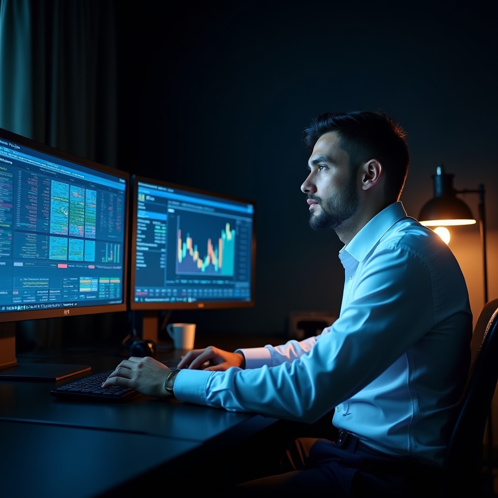 Финансовый специалист анализирует данные ценообразования