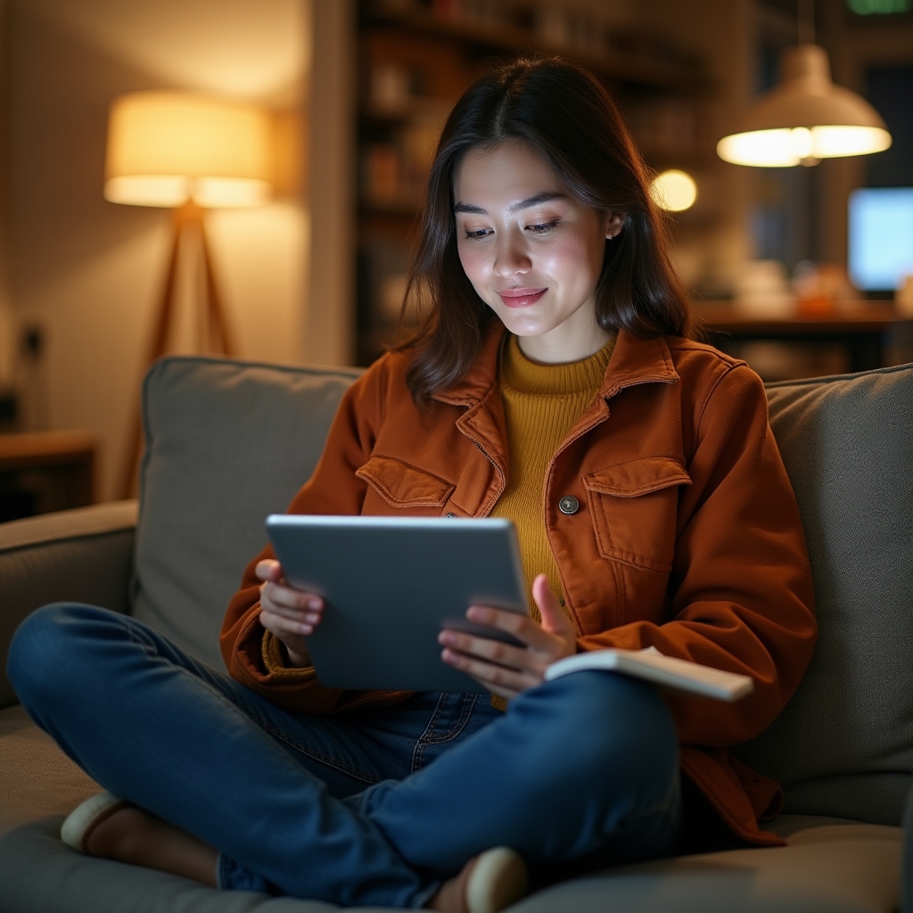 Владелец малого бизнеса изучает материалы курса